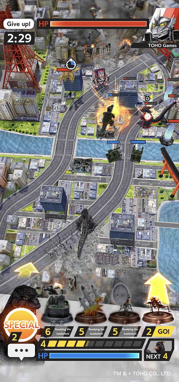 Godzilla Games for mobile Godzilla Battle Line Official website | TOHO ...